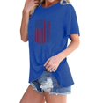 thumbnail image 1 of Pntutb Hauts Grande Taille Liquidation T-Shirt à Manches Courtes à Col Rond pour Femmes avec Imprimé de Drapeau à la Mode Rabais, 1 of 4