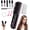 Black, variant on Heated Brush for Short Hair, Short Hair Styling Tools, USB Rechargeable Mini Hot Comb with 3 Heat Settings and LED Screen
