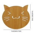Discounted item! Plertrvy Wooden, Home Wooden Cartoon Heat Insulation
