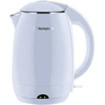 thumbnail image 1 of Westinghouse Electric Cordless Kettle, Crafted with 1.8L Capacity, Double Wall Housing, Auto Shutoff, Stainless, Steel Interior, Concealed Heating Element, and 360° Swivel Base and Cord Storage (Blue), 1 of 9