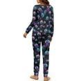thumbnail image 5 of HELLHERO Halloween Pajama Set for Women Ghost Pumpkin Printed Sleepwear Soft 2 Piece Pjs Set Spider Web Printed Loungewear with Pockets, S, 5 of 5
