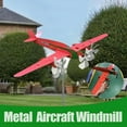 thumbnail image 3 of Airplane Weather Vane, Iron Stainless Steel Indicate Direction Rustproof Metal Aircraft Windmill  for Garden, 3 of 8