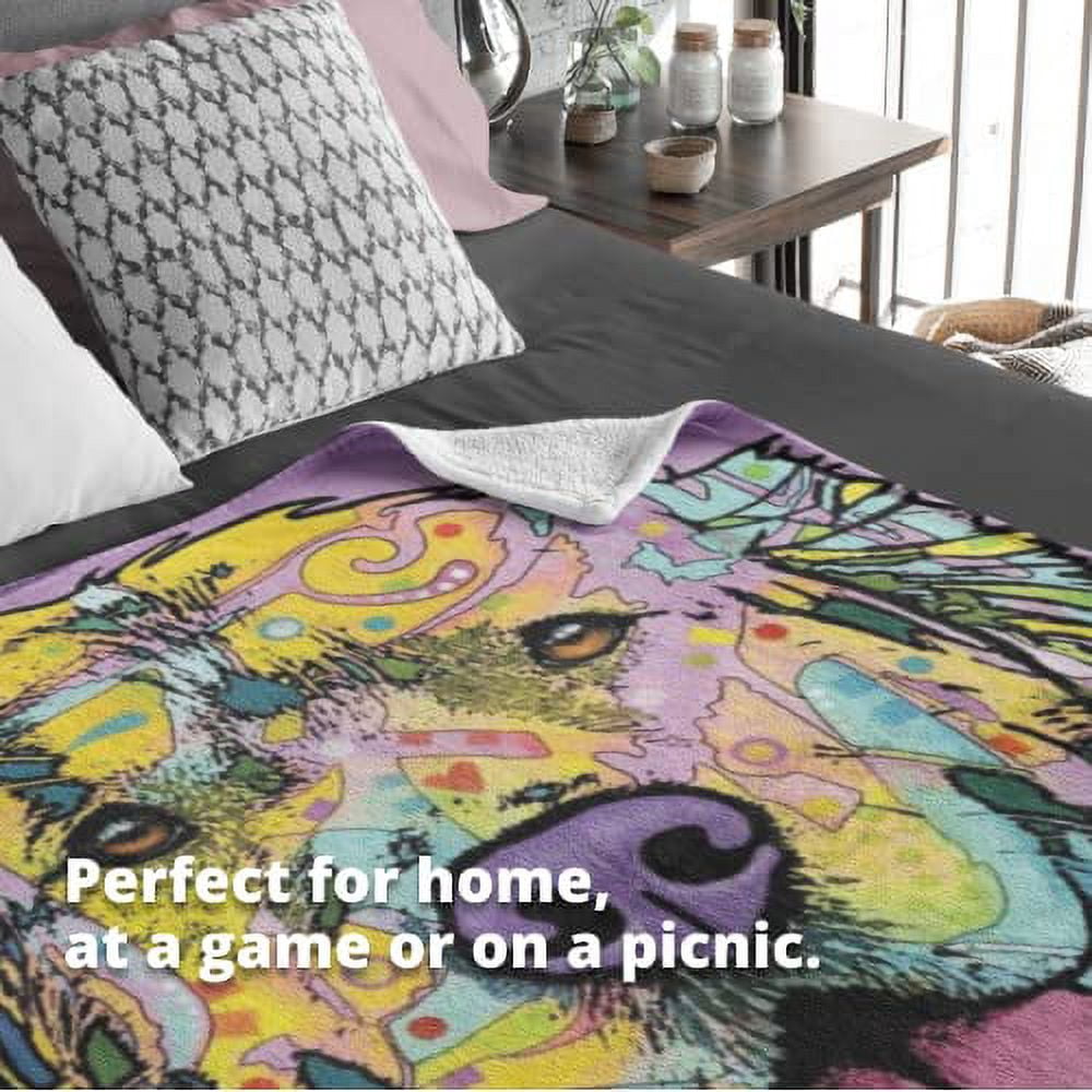 Superweiche Plüsch-Fleece-Decke Mit Wolf-Motiv (Broken Silence) – 127x152 Cm, Kuschelig Warm