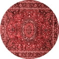 thumbnail image 1 of Ahgly Company Indoor Round Medallion Red Traditional Area Rugs, 4' Round, 1 of 4