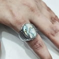 thumbnail image 7 of Abalone Shell Ring, Natural Flat Abalone Shell, Gents Ring, Silver Jewelry, 925 Silver Ring, Birthday Gift, Heavy Mens Ring, Arabic Design, Ottoman Style Ring, Christmas, Turkey Mens Signet Ring, 7 of 7