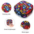thumbnail image 3 of 1Pc Cute Period Bag Menstrual Cup Pouch, Large Storage Bag Sanitary Purse for Sanitary Napkin Pads, Colorful Hearts Doodle Pattern Pads Organizer for Girls Women, 3 of 6