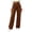 Brown, variant on cocolona Womens Plus Size High Waist Jean Pants Elastic Waist Straight Wide Leg Denim Pants with Pockets