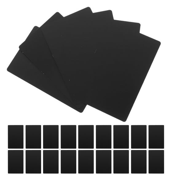 ORDDIART Aluminum Alloy Business Cards Black Matte 100Pcs 3.35X2.17X0.04In