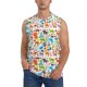 thumbnail image 1 of Fotbe Animals Men's Camiseta sin Mangas Estampada para Hombres, Playera Casual para Gimnasio, Entrenamiento, Playa-Medium, 1 of 7