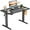 Black-Electric, variant on 【Holiday Special】48x24 Inch Electric Standing Desk with T-Shaped Bracket for Premium Stability, Large Adjustable Height Home Office Desk, Rusty Brown