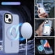 thumbnail image 3 of Funda TEKKU Matte Style para iPhone 15 PLUS Trans Azul compatible con MagSafe, 3 of 7
