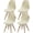 Leaf Beige, variant on 4packs Dining Chair Covers, Mid Century Modern Dining Room Chair Covers Jacquard Shell Chair Cover, Stretchable Armless Chair Slipcover for Kitchen, Office, Dining Room and Living Room