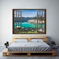 thumbnail image 2 of IDEA4WALL Fake Brown Window Beach Peel and Stick Wallpaper Removable Wall Mural Sticker Decal, 2 of 4