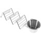 thumbnail image 5 of Soporte para tacos con taza para ensalada Soporte para tacos de acero inoxidable Soporte para tacos Soporte metálico para rollos de pollo, 5 of 6