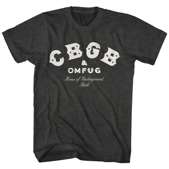 CBGB Logo Black Heather Adult T-Shirt