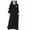 B-Black, variant on Zwiiyzr (8-17 Years) Kids Girls Muslim Dresses Long Sleeve Round Neck Color Block Dress Black