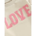 thumbnail image 6 of Bagilaanoe Newborn Baby Girl Oversized Romper Sweatshirt Long Sleeve Bodysuits Letter Embroidery Pullover 3M 6M 12M 18M Infant Casual Tee Tops, 6 of 9