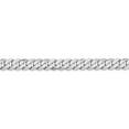 thumbnail image 3 of 14K White Gold bracelet Curb chain 18 in 6.25 mm WG 6.25mm Beveled, 3 of 5