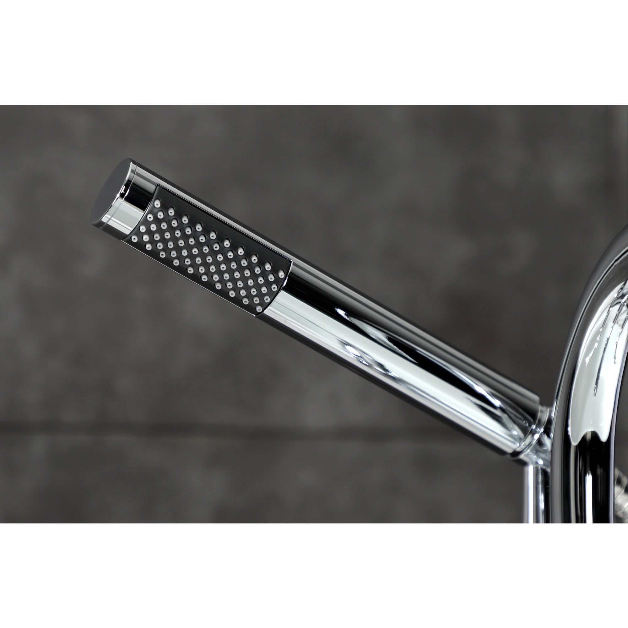 Kingston Brass AE8101CG Fuller Three-Handle 2-Hole Deck-Mount Clawfoot Tub Faucet with Hand Shower in Polished Chrome