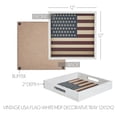 thumbnail image 4 of VHC Brands Patriotic Vintage USA Flag Decorative Tray 12x12x2, Fourth of July Serving Platter, Independence Day Decor, American Flag Decoration, 4 of 5