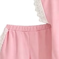 thumbnail image 6 of Amidoa Girls Summer Outfits 2 Piece Short Sleeve T Shirt Cute Top and Casual Shorts Kids Clothing Sets,Pink Size 10, 6 of 7