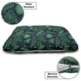 thumbnail image 3 of Tropical Pet Bed, Leaves Hibiscus Plumeria Jungle Trees, Chew Resistant Pad for Dogs and Cats Cushion with Removable Cover, 24" x 39", Indigo Jade Green, by Ambesonne, 3 of 4