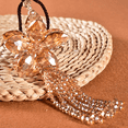 thumbnail image 2 of Crystal Butterfly Car Rear View Mirror Accessories Lucky Car Hanging Ornament (Champagne), 2 of 4