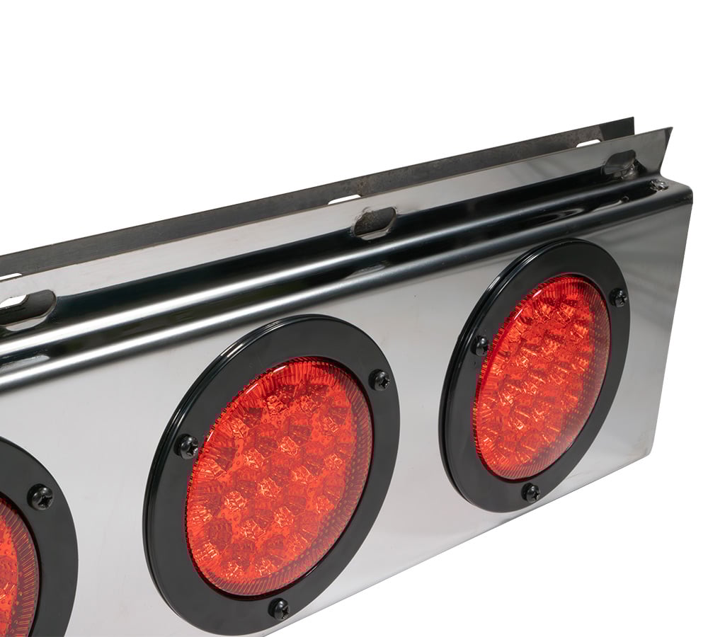 Mytee Stainless Steel Light Bars - Spring Loaded 6x30 Inch Pair With Round Cutouts