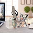 thumbnail image 4 of Deer Head Flowers Pencil Pen Cosmetic Holder Cup Makeup Brush Holder Desk Accessories Holder Acrylic Organizer for Office School Home, 4 of 7