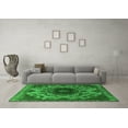 thumbnail image 3 of Ahgly Company Indoor Square Oriental Green Industrial Area Rugs, 4' Square, 3 of 4