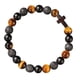 thumbnail image 2 of Pulsera de piedra ojo de tigre para hombre y mujer, energía negativa, cristal, cuentas, elástica, ajustable, con charm, 2 of 6
