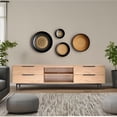 thumbnail image 2 of Origins by Alpine Modern Akira TV Console, Light Oak, 2 of 7