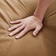 thumbnail image 4 of 45inch Small PU Leather Loveseat Sofa, Mid Century Modern Metal Frame Upholstered Couch with Extra Thick Padded Backrest and Seat Cushion, 2 Seater Sofa for Small Space Living Room Bedroom, Light Tan, 4 of 7