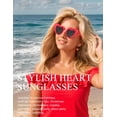 thumbnail image 3 of Lentes de Sol Ricawa Vintage Forma de Corazón Cat Eye Paquete de 8 en Rojo, 3 of 7