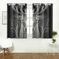 thumbnail image 3 of MKHERT Deer Head With Crown And Old Tree Window Curtains Kitchen Curtain Room Bedroom Drapes Curtains 26x39 inch, 2 Piece, 3 of 3