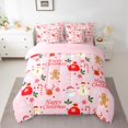thumbnail image 2 of Homewish Happy Christmas 7 Pieces Bedding Comforter Set,Cute Santa Claus Full Bedding Set,Sweet Candy Cnae Fitted Sheet Flat Sheet For Girl Kids,Breathable Home Decor Reversible, 2 of 8