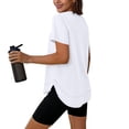 thumbnail image 7 of Besolor Workout Tops for Women V Neck Short Sleeve Shirts Summer Lightweight Loose Casual Basic Tees Athletic Running T-Shirt Top, 7 of 7