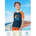 thumbnail image 2 of Lanbubble Boys Two Piece Rash Guard Swimsuits Sets Bathing Suits with Trunks 4-10 Years, 2 of 6