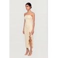 thumbnail image 2 of Women's Ruffle Trim Side Slit Lace Overlay Midi Dress, 2 of 3