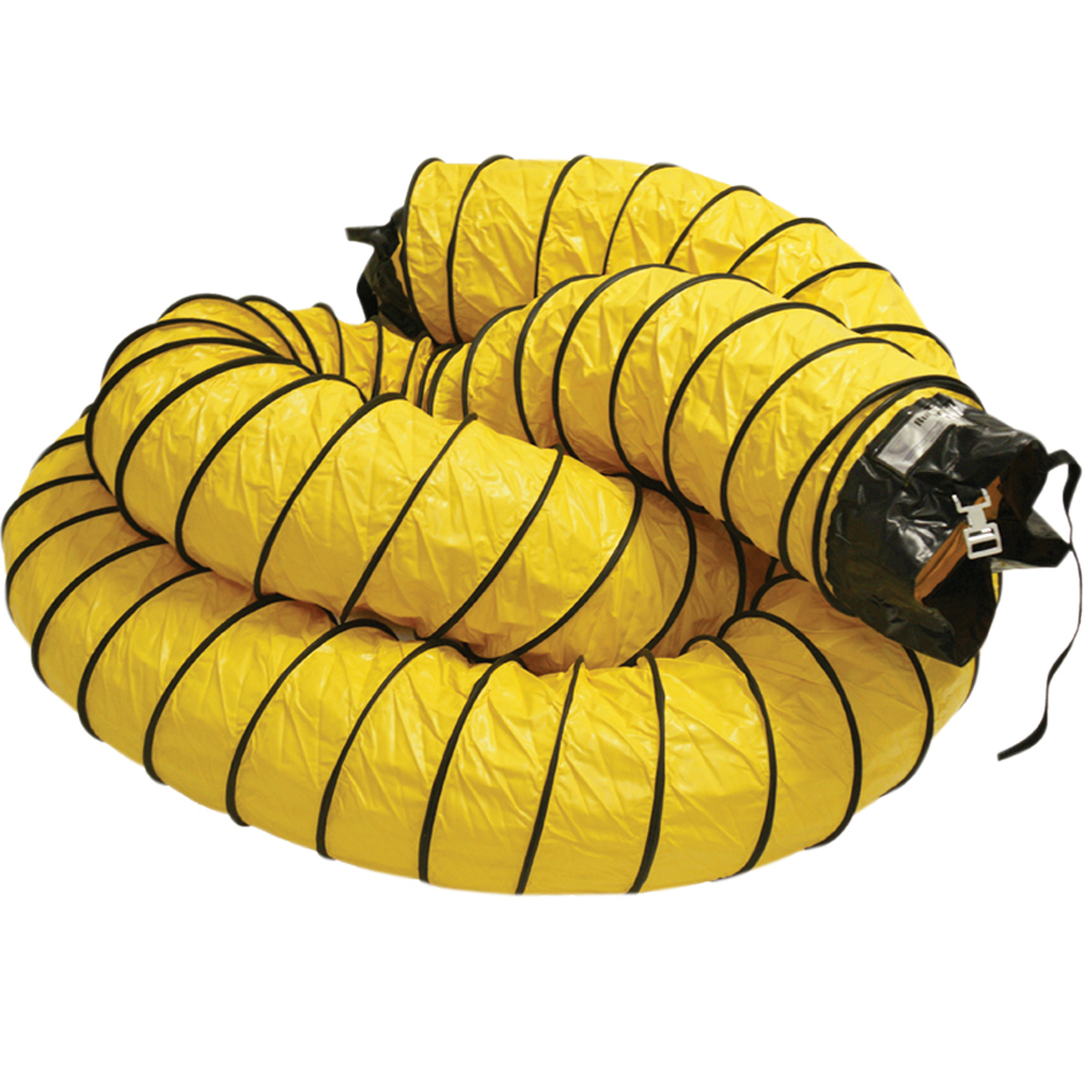 Rubber-Cal "Air Ventilator Yellow" Ventilation Duct Hose (Fully Stretched), 6-Inch by 25-Feet