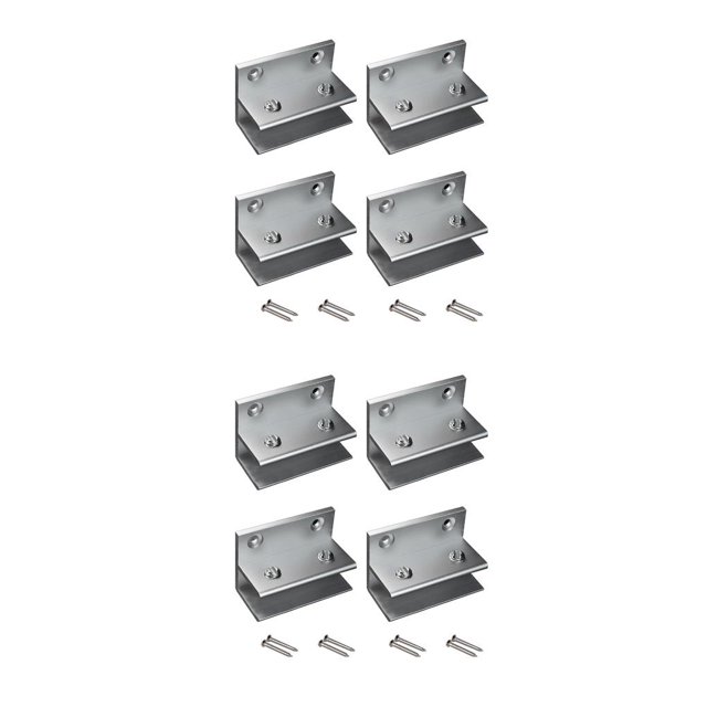 Billuyoard Abrazadera de vidrio de 4 Uds., Base plana de aleación de aluminio en forma de F, soporte de tablero de madera, abrazadera de 10-12 mm 2piezas