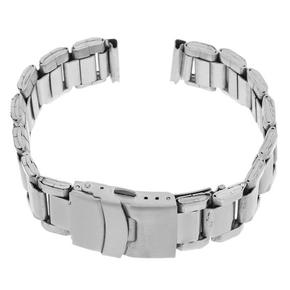 COMPUKAS 20mm Stainless Steel Watch Band for Men, Adjustable Heavy Duty Metal Strap with Deployment Clasp, Sport Casual Formal
