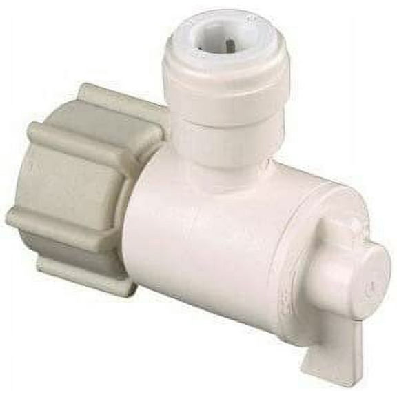 Watts Shut-Off Valve Angle, Quick-Connect 3/8 " X 1/2 " F Bagged
