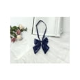 thumbnail image 5 of INSPIRE CHIC Women's Adjustable Solid Color Pre-tied Bowknot Uniform Bow Tie Navy Blue, 5 of 6