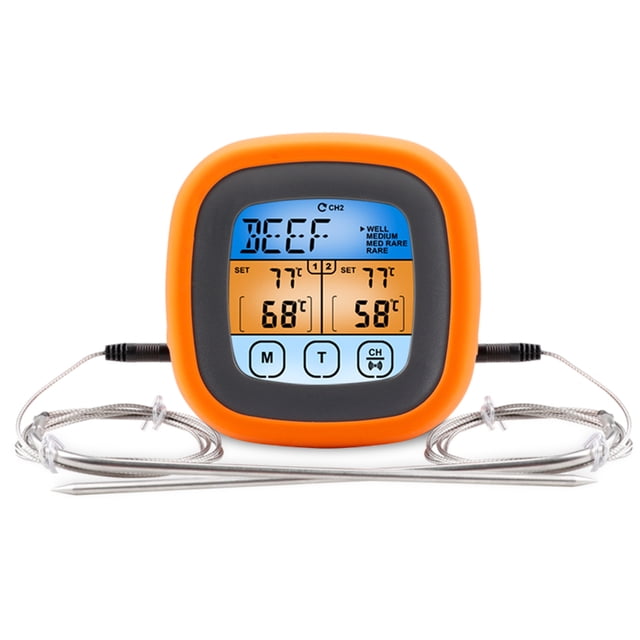 Matsuzay Barbacoa Cocina Hornear Termómetro Control táctil Pantalla grande Carne Medidor de temperatura digital Gadget de cocina de alta precisión Herramientas y accesorios para hornear Matsuzay HA010566-00B