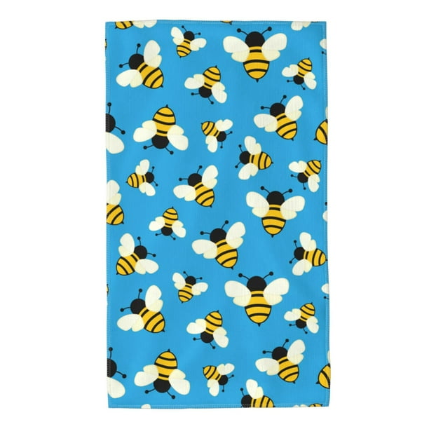 Balery Flying Bees Toalla de Microfibra Premium con Estampado – 27.5x16 pulgadas, Alta Absorción, Suave y Aterciopelada, Secado Rápido