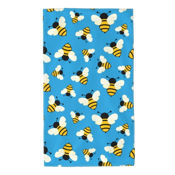 Balery Flying Bees Toalla de Microfibra Premium con Estampado – 27.5x16 pulgadas, Alta Absorción, Suave y Aterciopelada, Secado Rápido