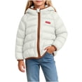thumbnail image 2 of Agkizg Kids Girls Hooded Puffer Coat Long Sleeve Thick Winter Jacket with Pockets Solid Color Warm Casual Outerwear, 2 of 6