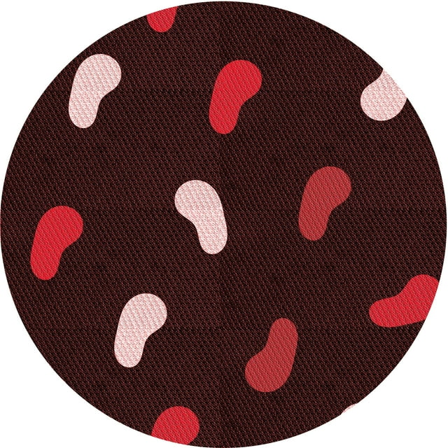 Ahgly Company Tapis d'Intérieur Rond Lavable en Machine Brun Chocolat Transitionnel, 5 Pieds Rond