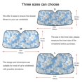 thumbnail image 5 of White Flowers Car Windshield Sun Shade Foldable Car Front Window Visor Heat and UV Protection 57x31.5, 5 of 8